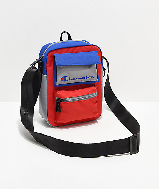 Champion Colorblock Blue, Red & Grey Cross Body Bag | Zumiez