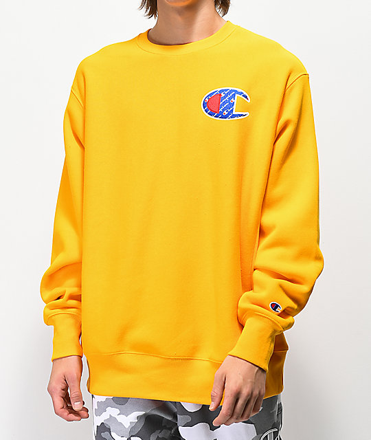 champion yellow sweater
