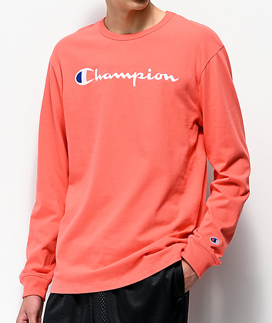 orange champion shirt long sleeve