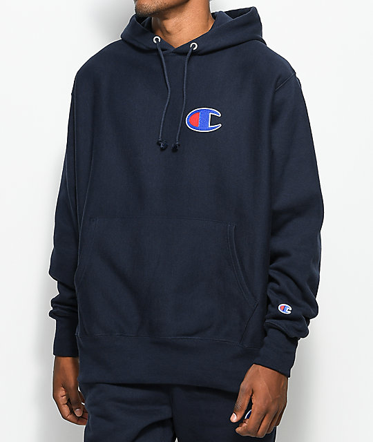 champion big c hoodie grey