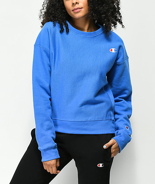 baby blue champion crewneck