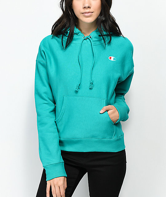 champion sweater turquoise blue