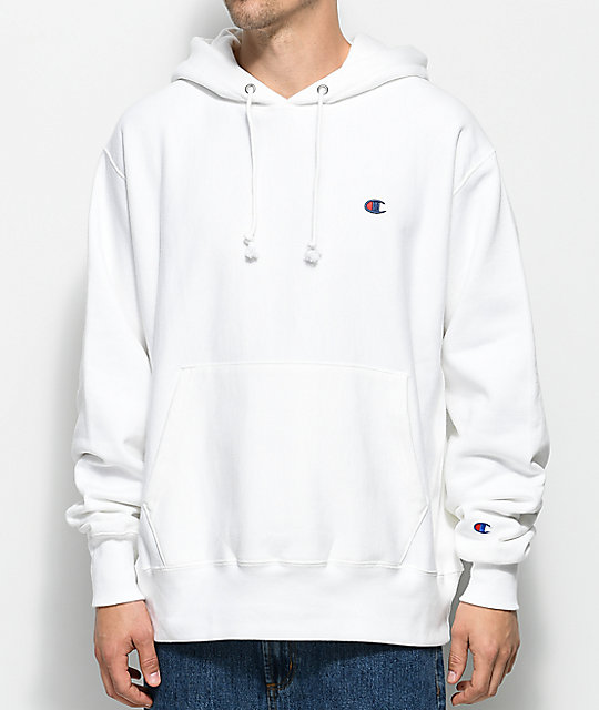 Download Champion Reverse Weave White Pullover Hoodie | Zumiez