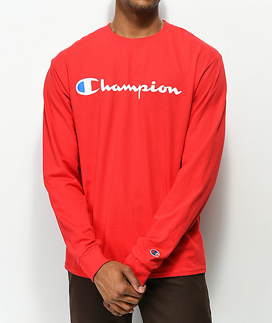 long sleeve champion shirt blue