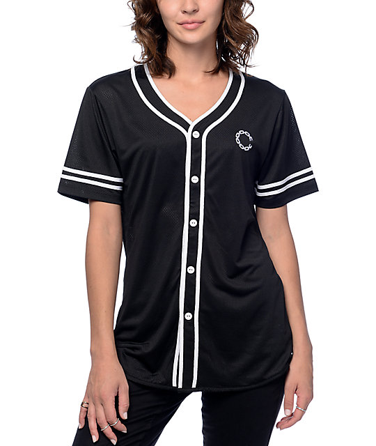 black baseball jersey womens