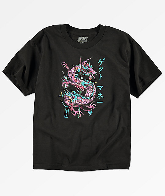 Dgk Boys Get Money Dragon Black T Shirt Zumiez - 