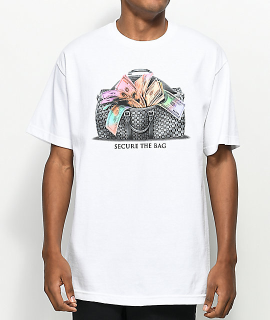 Dgk Secure The Bag White T Shirt Zumiez - 