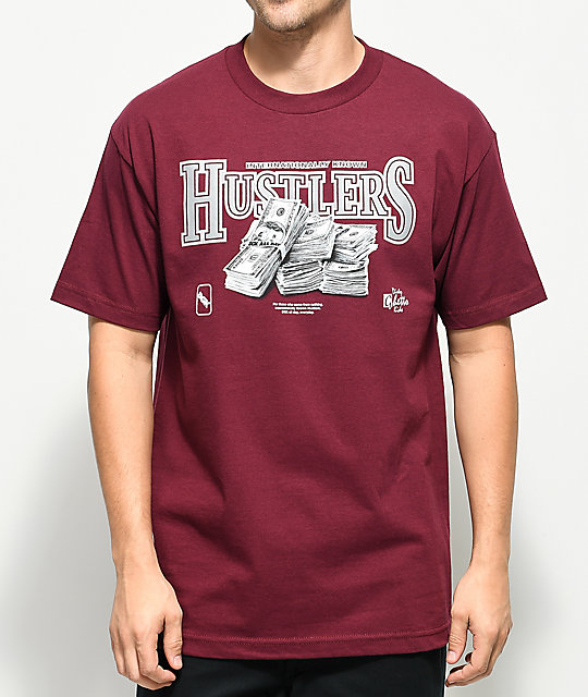 Dgk Team Hustle Burgundy T Shirt Zumiez - 