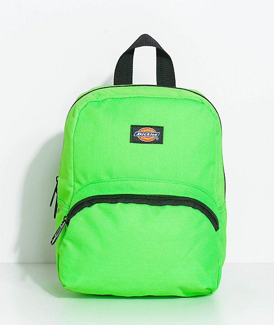 fluorescent green backpack