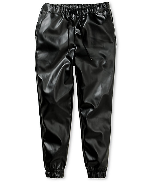 Elwood Faux Leather Jogger Pants Zumiez