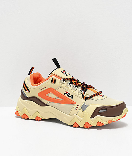 fila orange running shoes