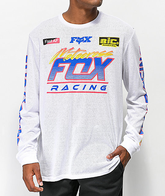 Download Fox Jetskee Mesh White Long Sleeve Jersey | Zumiez