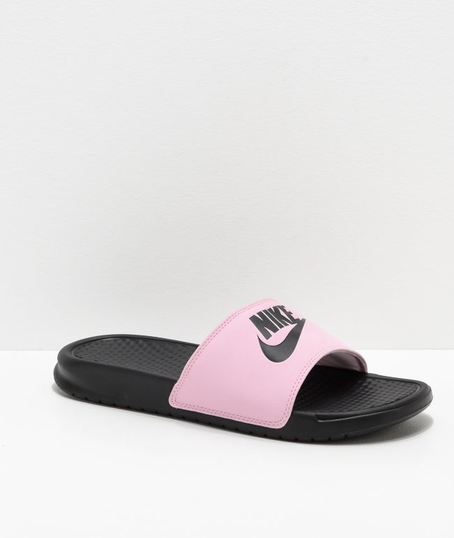 nike benassi pink slides