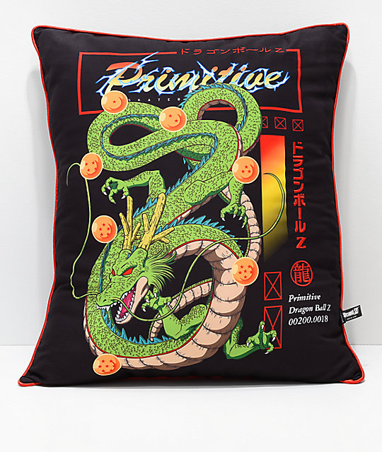 Primitive X Dragon Ball Z Shenron Throw Pillow