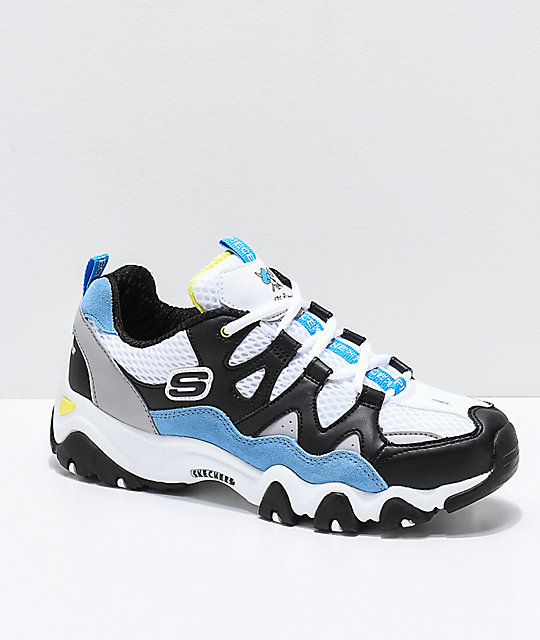 X Skechers One Blancos Zapatos NegrosAzules Piece D'lites Y 2 f6yb7gY