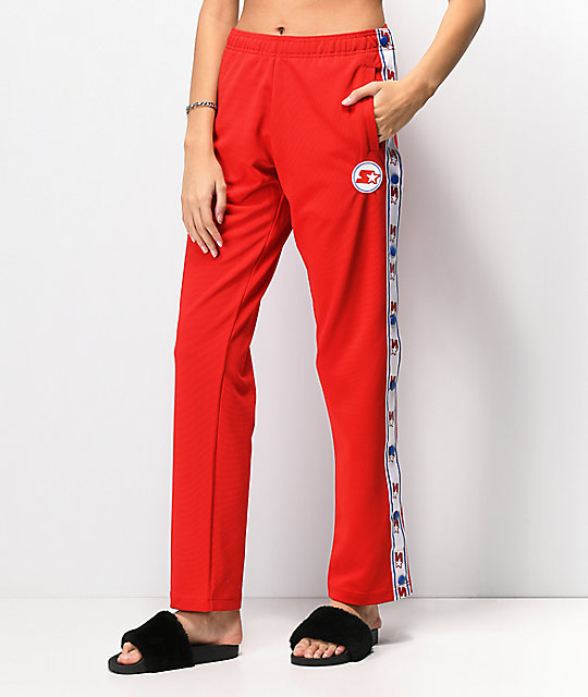 snap track pants womens