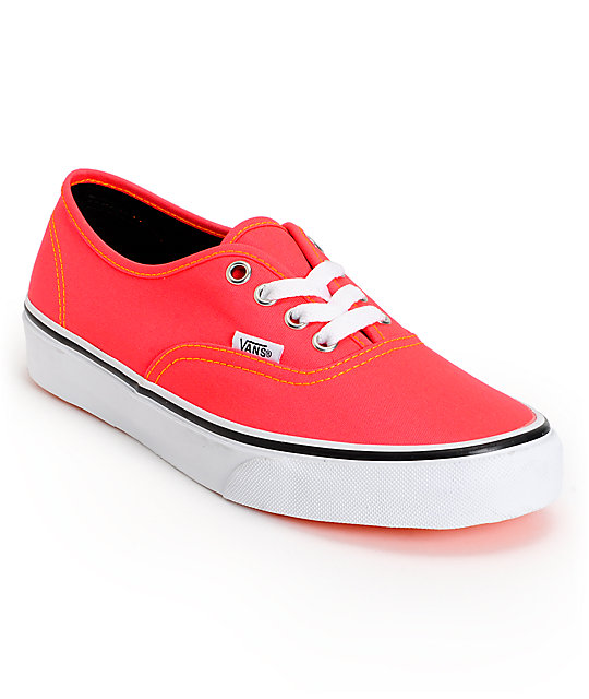 Vans Authentic Neon Red & Orange Shoes Vans Authentic Neon Red & Orange Shoes