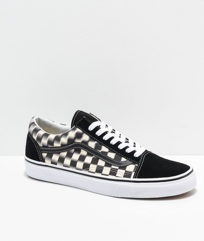 black and white checkered vans size 5