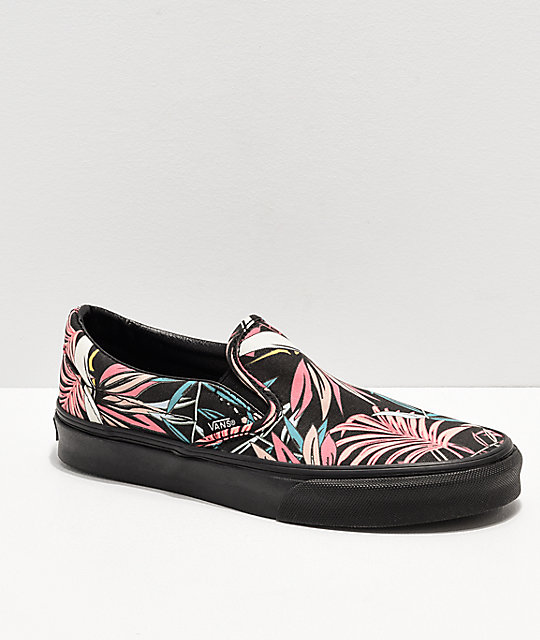 vans with pink flowers