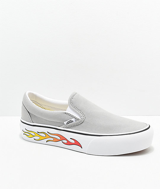 flame platform vans