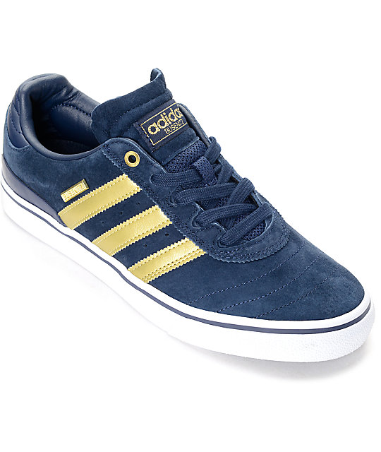 adidas blue and gold shoes
