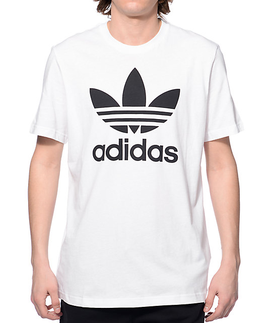 Original Adidas Blanca Blanca Trefoil Trefoil Original Camiseta Camiseta Adidas nyv80mNOw