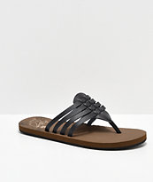 Cobian Aloha Multi-Strap Black Sandals