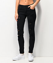 Empyre Tessa Shredded Black Skinny Jeans