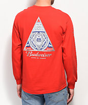 HUF x Budweiser Triangle Red Long Sleeve T-Shirt