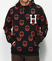 HUF x Spitfire Bighead Print Black Hoodie
