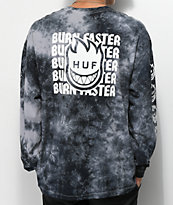 HUF x Spitfire Burn Faster Black Long Sleeve T-Shirt