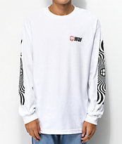 HUF x Spitfire Swirls White Long Sleeve T-Shirt