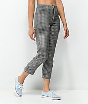 Lunachix Black & White Gingham Ankle Pants