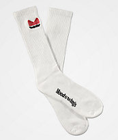 Moodswings Quantum Leap White Crew Socks