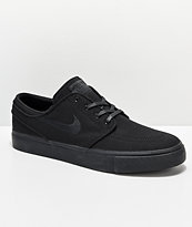 nike sb janoski black canvas skate shoes