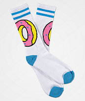 Odd Future Big O White & Blue Striped Crew Socks