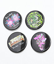 Primitive x Rick and Morty 4 Pack of Buttons