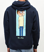 Primitive x Rick and Morty Morty Vortex Navy Hoodie
