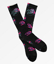 Santa Cruz Wall Hand Black Crew Socks