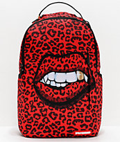 Sprayground Leopard Lips Red Backpack