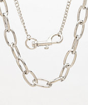 Stone + Locket Silver 2 Pack Industrial Chains
