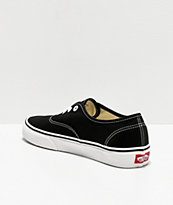Vans Authentic Black and White Canvas Skate Shoes