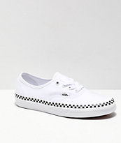 Vans Authentic Checkerboard Foxing White Skate Shoes