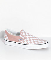 rose gold vans checkered