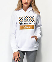 Vans White, Tan & Black Checkerboard Hoodie