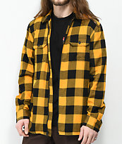 Vans x Independent Yellow & Black Full Zip Flannel Shirt