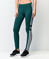adidas Trefoil Collegiate Green & White Leggings